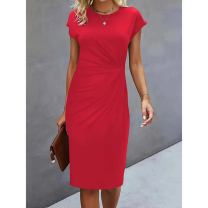 CD | Rochie midi elegantă pentru femei cu mâneci scurte