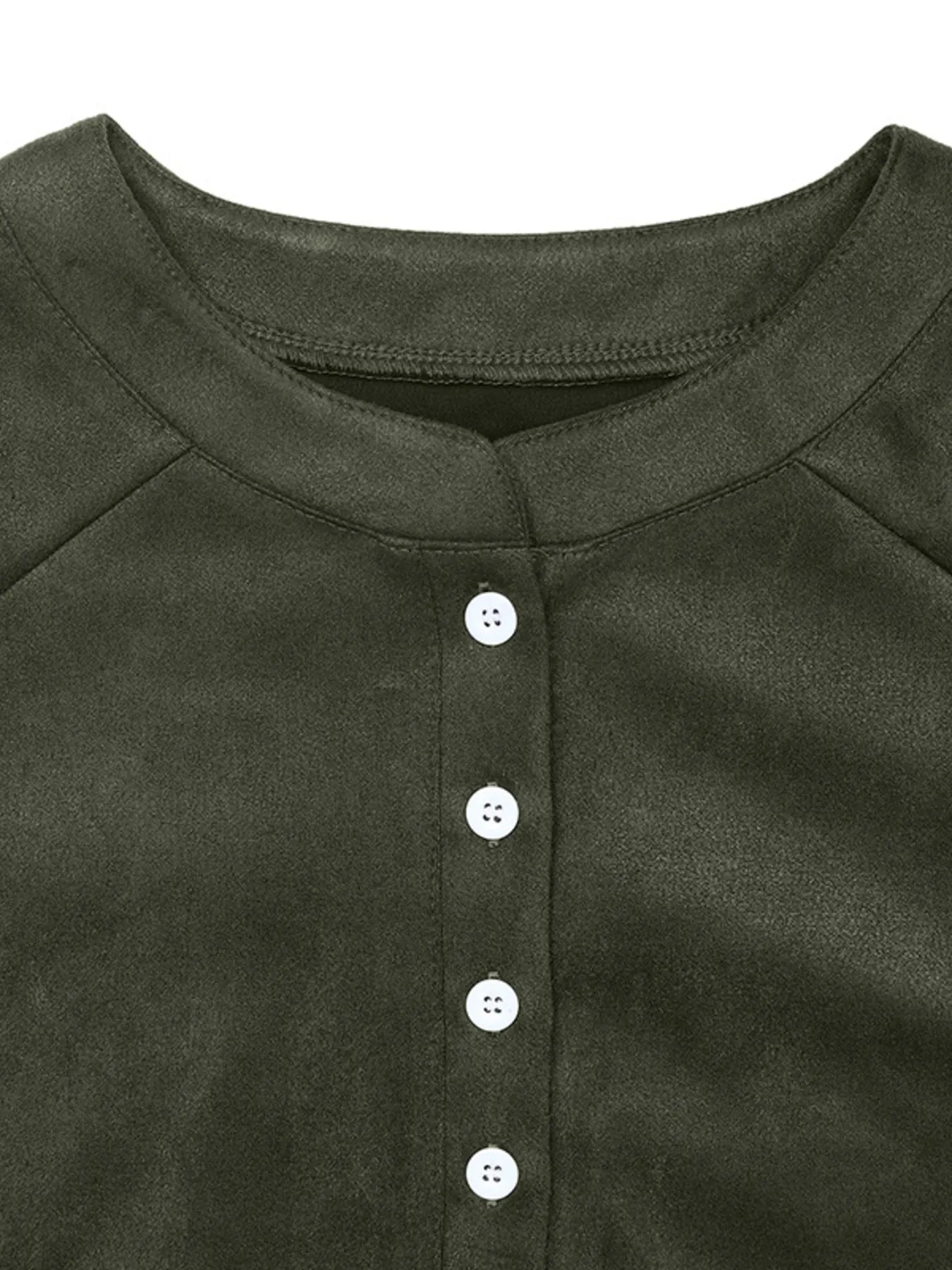 CD | Buton placket mini rochie hanorac