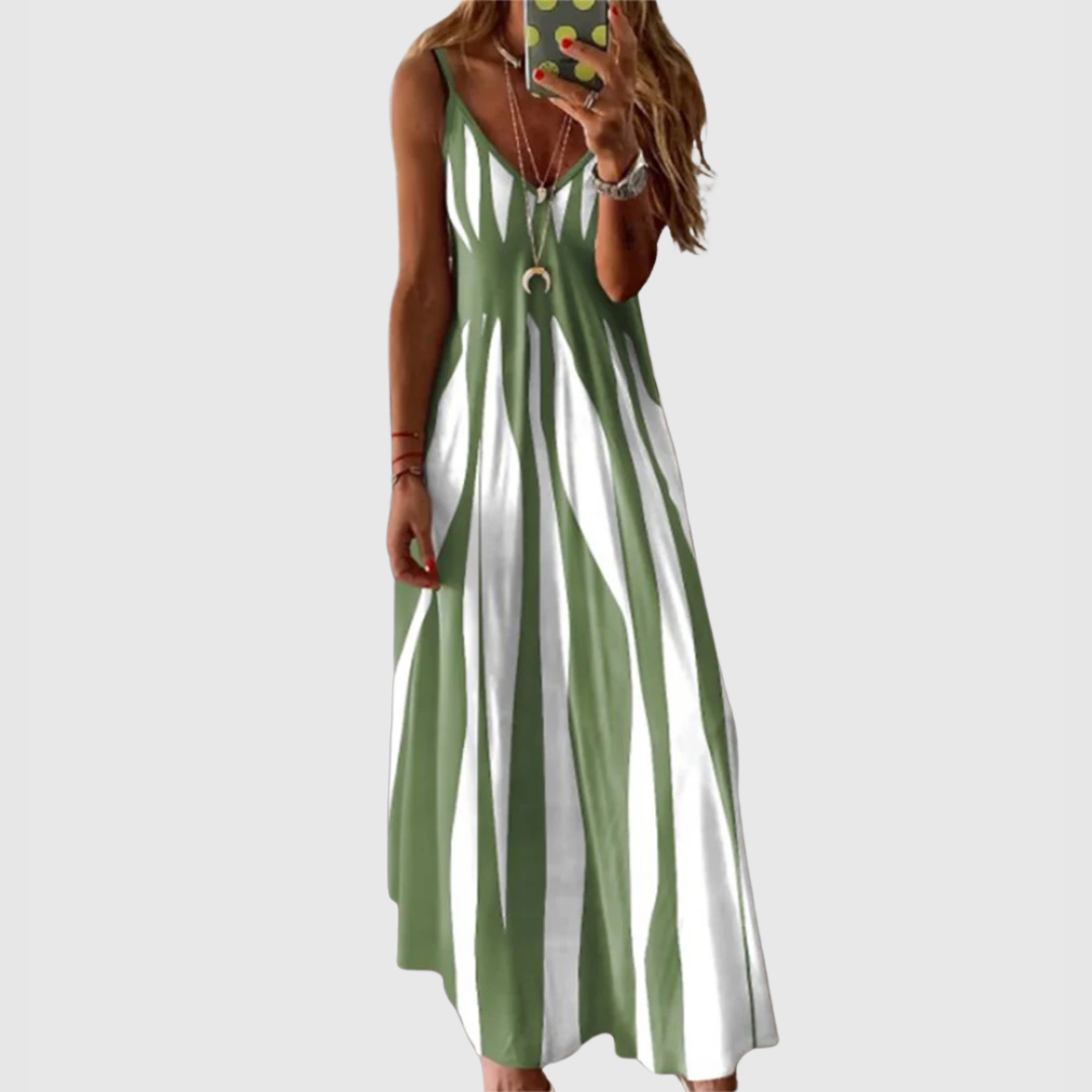 CD | Chic Rochie maxi cu dungi fără mâneci