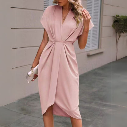 CD | Rochie midi elegantă drapată pentru femei