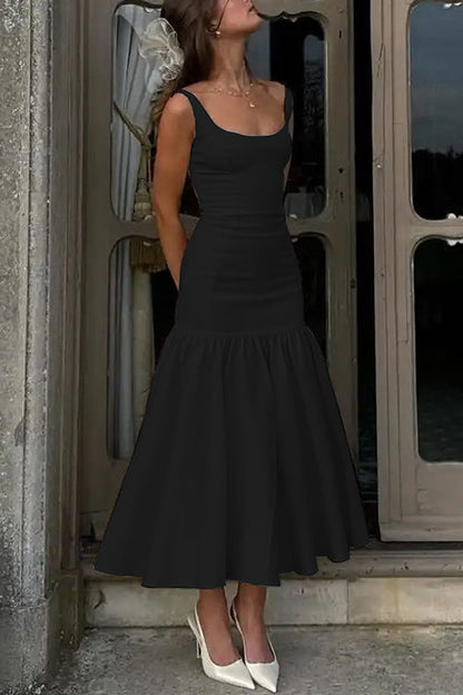 CD | Rochie midi cu volane