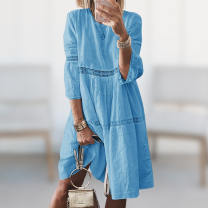 CD | Rochie midi cu mânecă lungă | Rochie midi albă | Rochii midi pentru femei