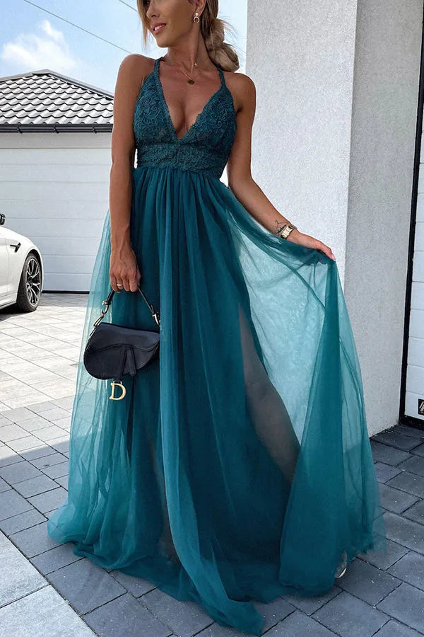 CD | Rochie maxi plisată fără spate