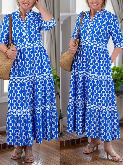 CD | Rochie midi cu model de lanț