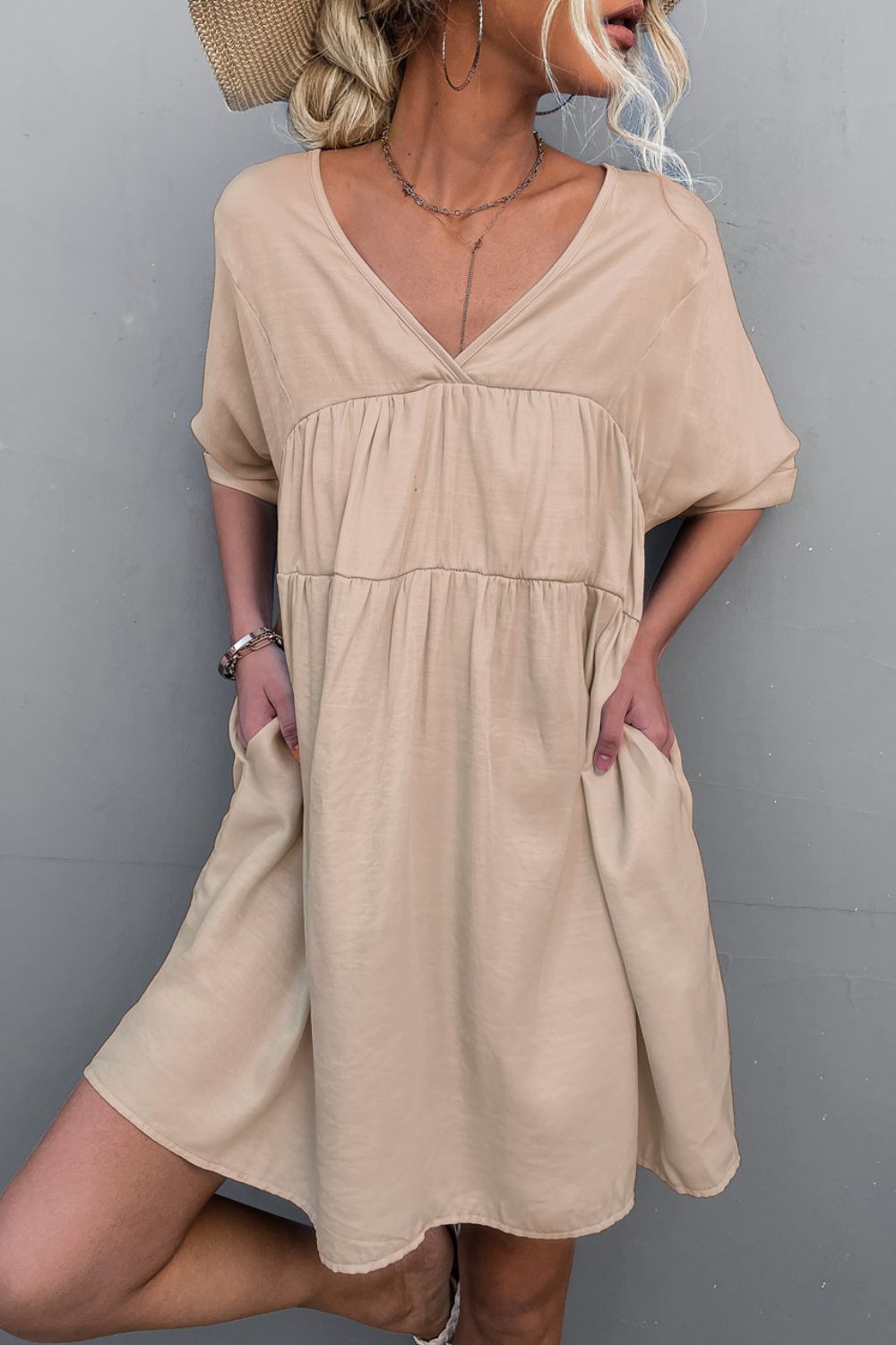 CD | Tie Back Pocket Mini Rochie