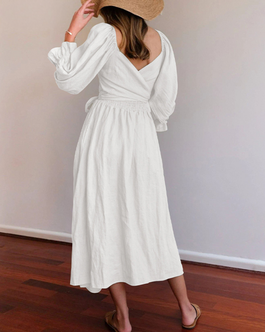 CD | Rochie maxi cu mânecă bufantă reversibilă elegantă