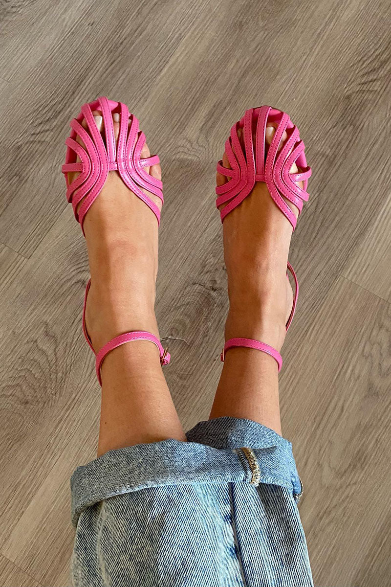CD | Hollow Out rotund Toe pantofi curea glezna