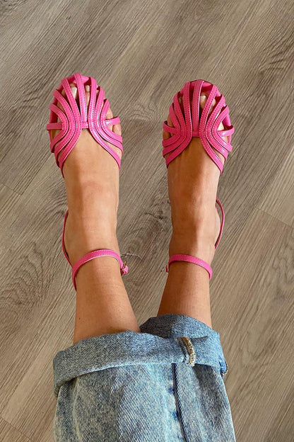 CD | Hollow Out rotund Toe pantofi curea glezna