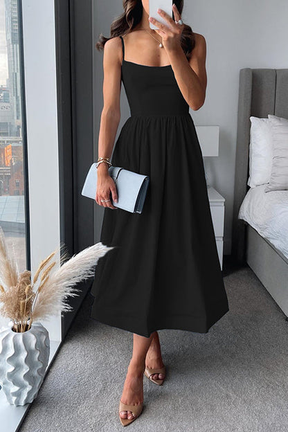 CD | Giselle™ Rochie midi cu bretele spaghetti