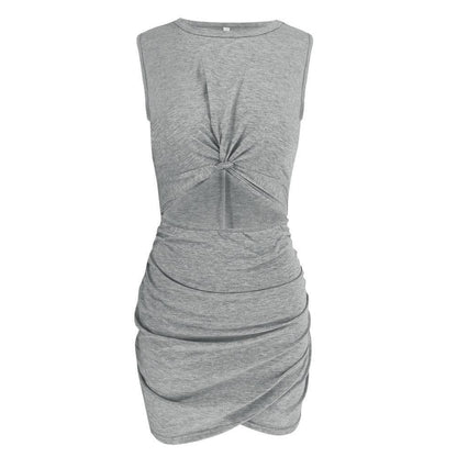 CD | Omyke Casual Hollow-out fără mâneci Hot Mini rochie (2 culori)