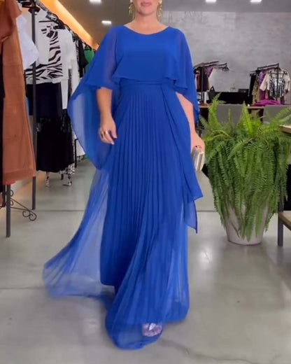 CD | Rochie maxi roz cu mai multe straturi