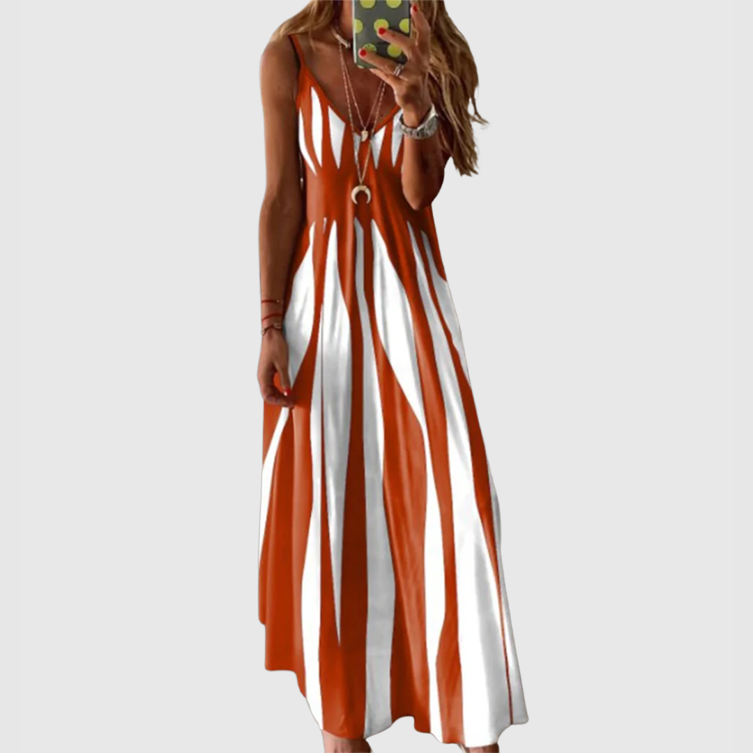 CD | Chic Rochie maxi cu dungi fără mâneci