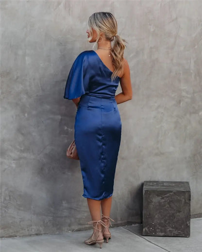 CD | Glamorous drapat rochie midi pentru femei