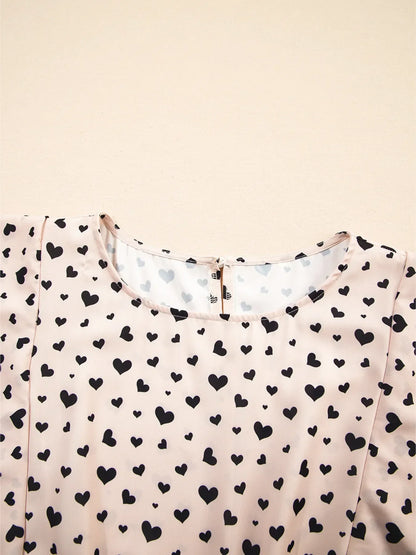 CD | Heart Flutter Sleeve Ruffle Mini Rochie