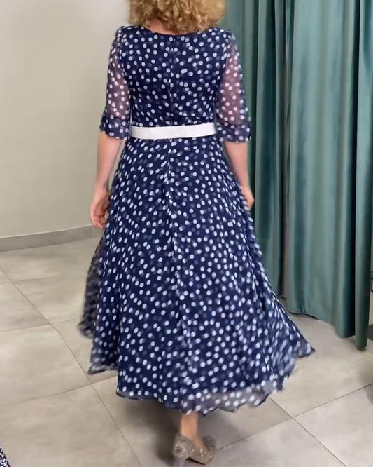 CD | Rochie jumătate maneca Dot sifon