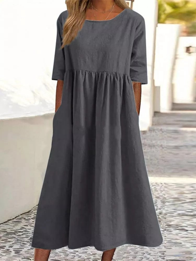 CD | Rochie midi neagră | Rochie midi cu mânecă lungă | Rochii midi pentru femei