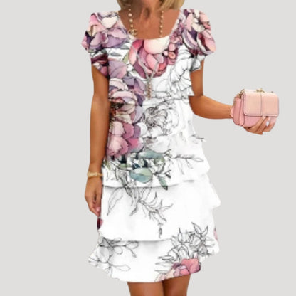 CD | femei vara rochie midi flutter mâneci casual stil de vacanță