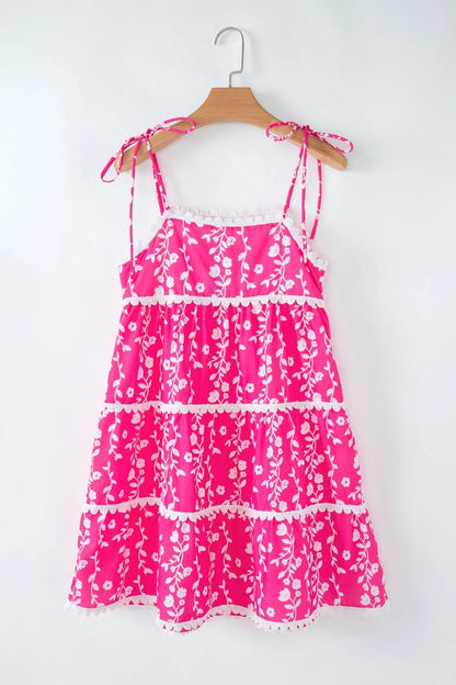 CD | Mini rochie fără mâneci cu imprimeu floral Ric Rac Patched