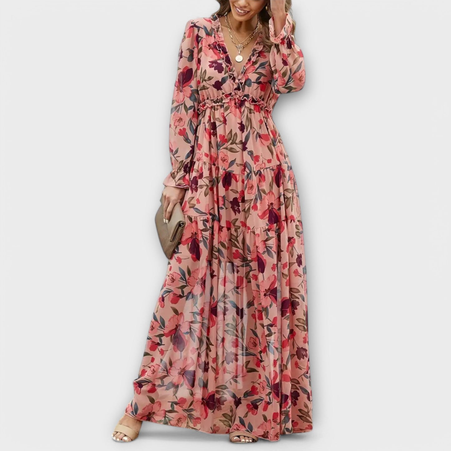 CD | Rochie maxi florală elegantă