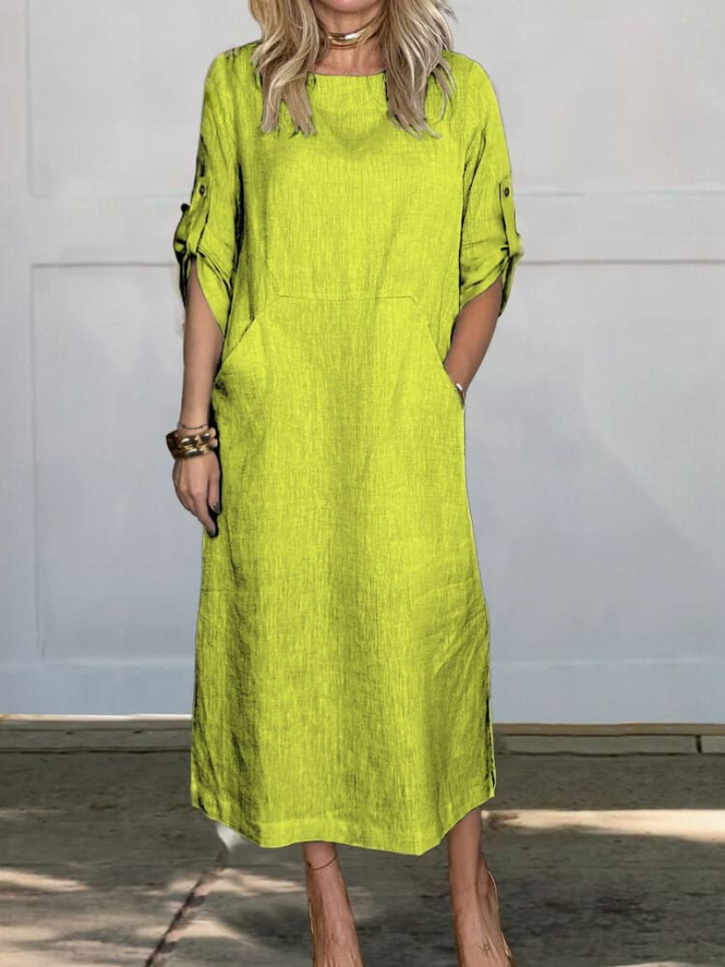 CD | Rochie midi cu buzunar elegant