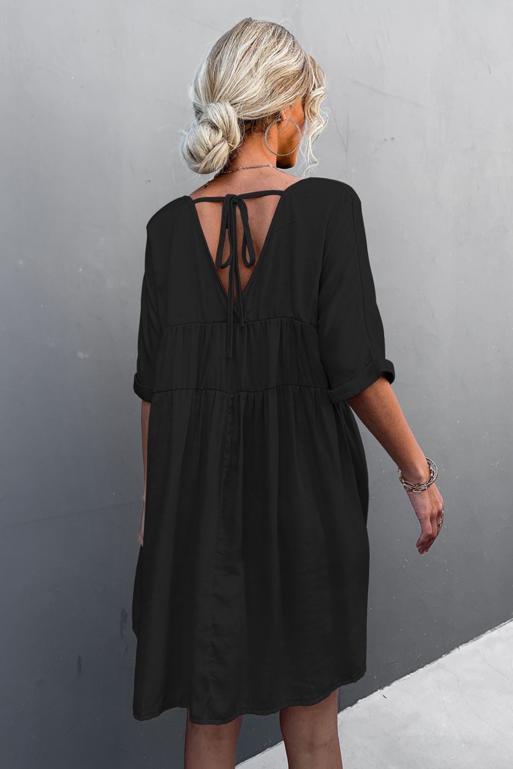 CD | Tie Back Pocket Mini Rochie