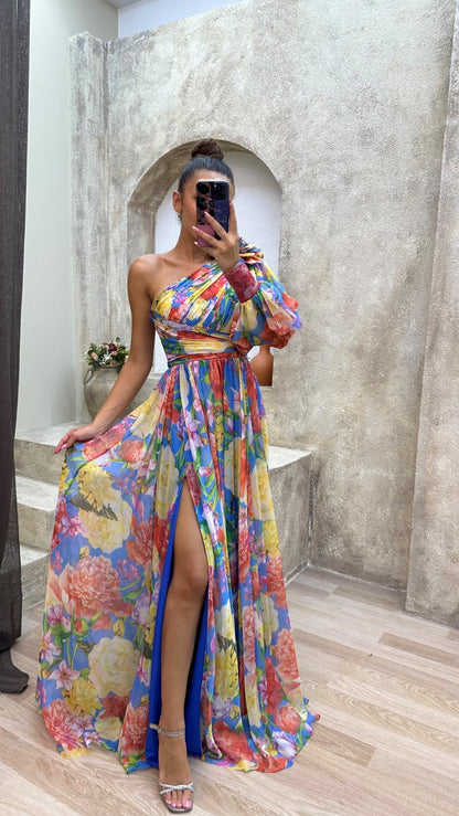 CD | Rochie elegantă cu umeri care curg pentru evenimente de vară