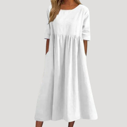 CD | Rochie midi pentru femei cu buzunare, cu croială largă