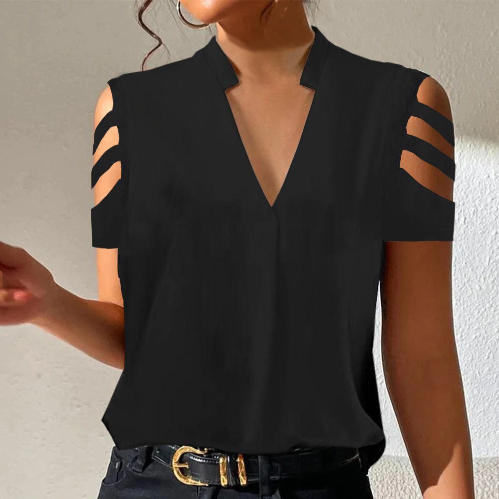 CD | Tricou trendy monocolor cu mâneci scurte