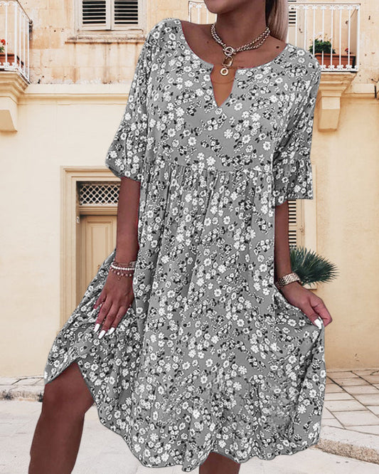CD | Rochie midi cu model floral