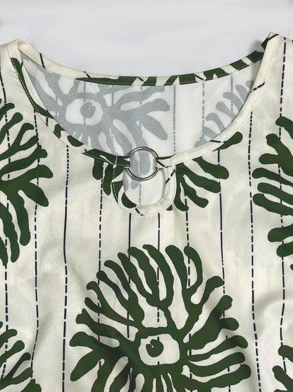 CD | Mini rochie de vară fără mâneci cu imprimare florală