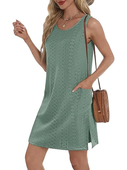 CD | Fantă laterală Rochie mini tank fără mâneci