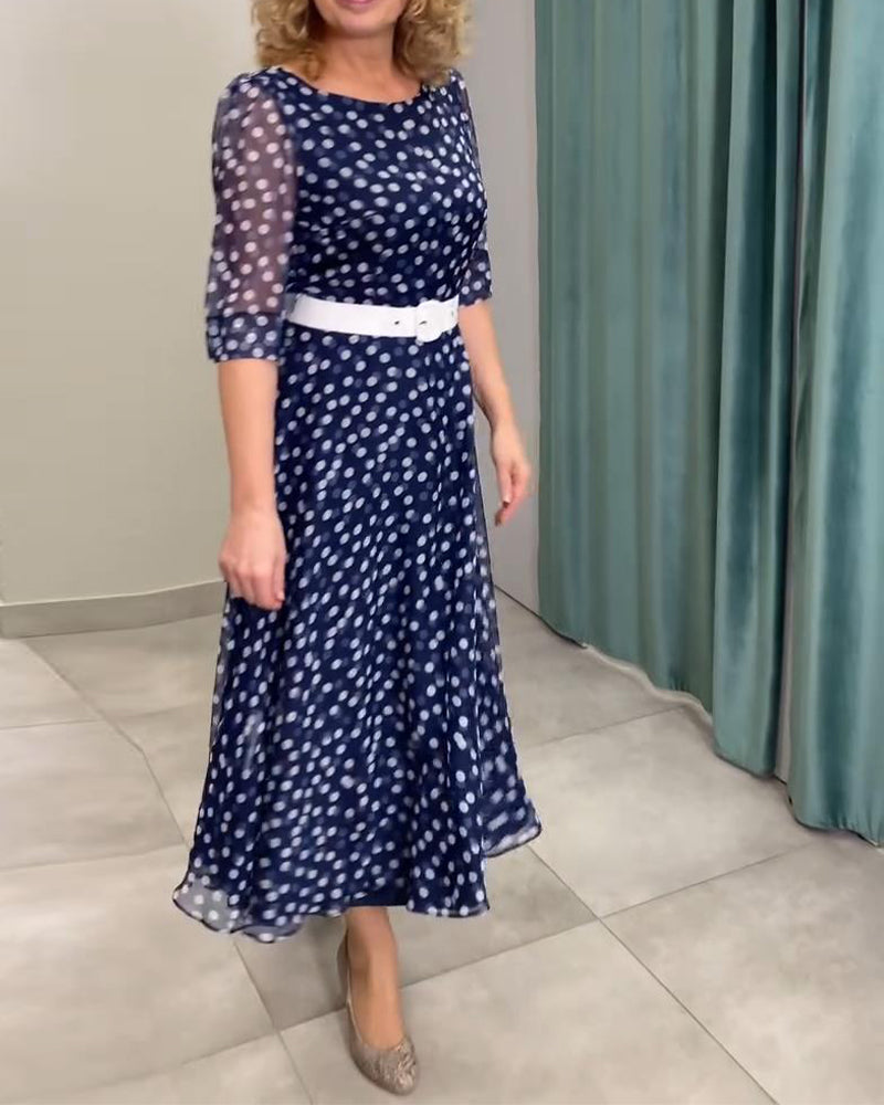 CD | Rochie jumătate maneca Dot sifon