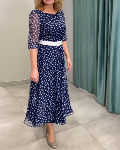 CD | Rochie jumătate maneca Dot sifon