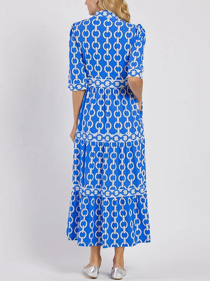 CD | Rochie midi cu model de lanț