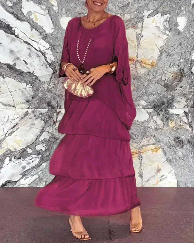 CD | Rochie maxi elegantă cu decolteu plonjant