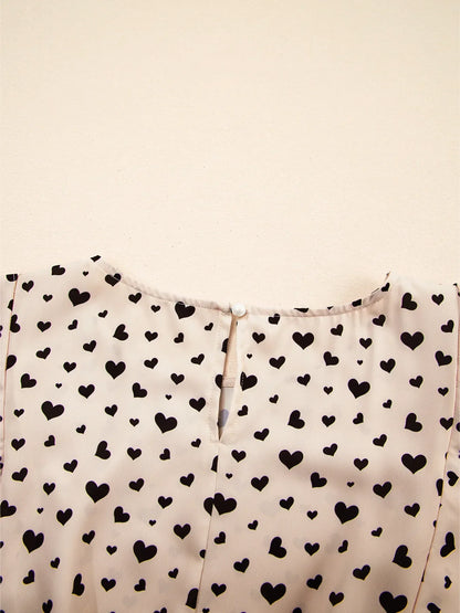 CD | Heart Flutter Sleeve Ruffle Mini Rochie