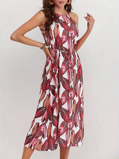 CD | Rochie midi fără mâneci cu tăietură