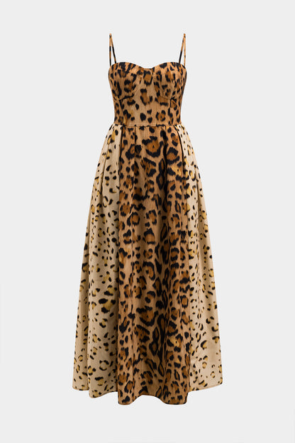 CD | Rochie midi cu imprimeu leopard