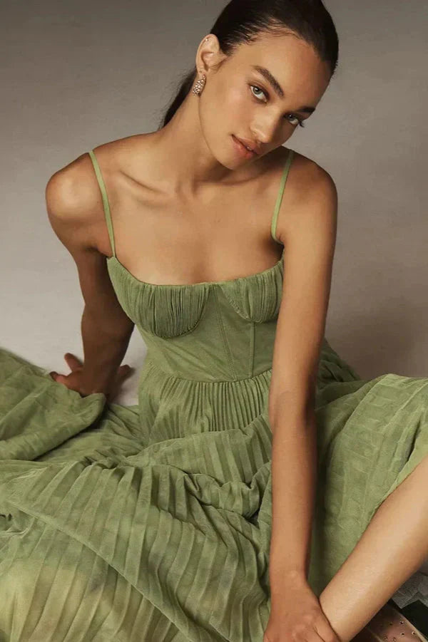 CD | Rochie midi elegantă plisată, fit & flare
