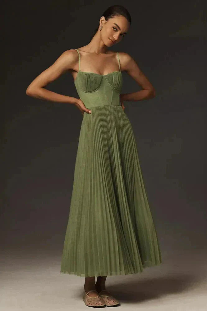 CD | Rochie midi elegantă plisată, fit & flare