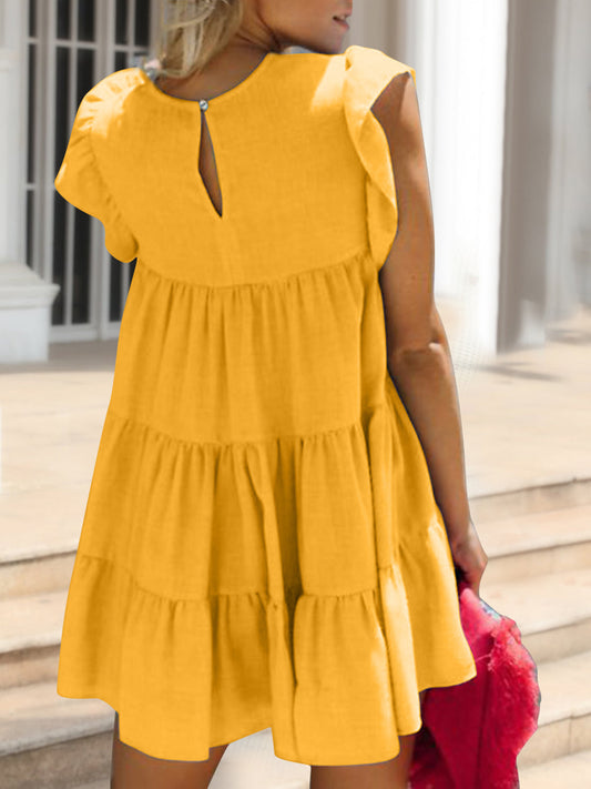 CD | Rochie mini cu mâneci lungi, cu decolteu rotund