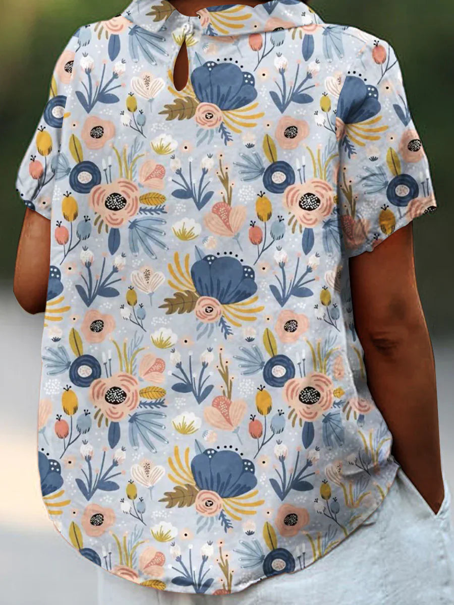 CD | Tricou din lenjerie și bumbac cu model imprimat