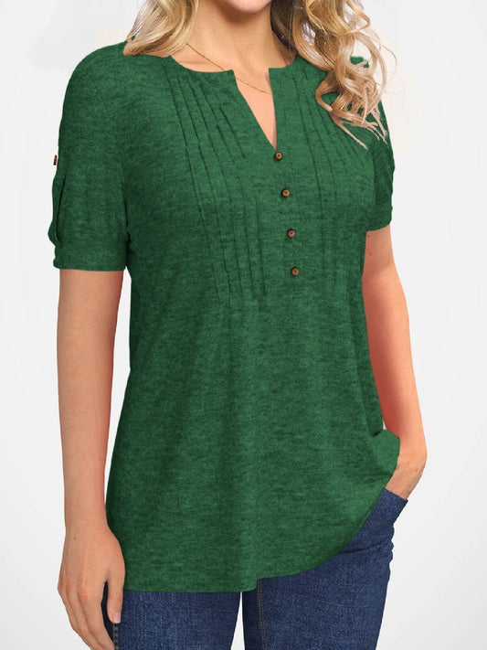 CD | Casual crew neck solid tricou cu mânecă scurtă