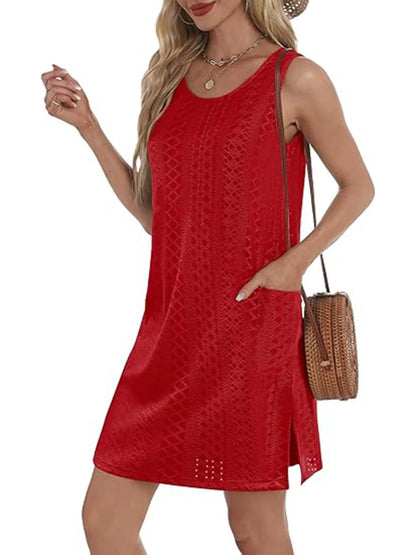 CD | Fantă laterală Rochie mini tank fără mâneci