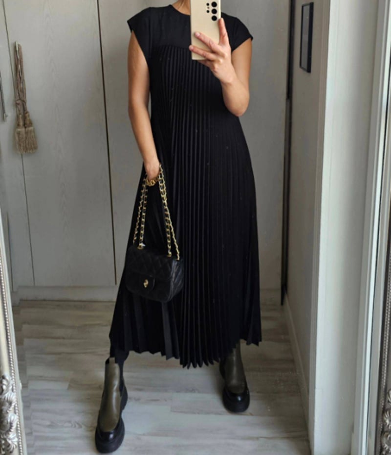 CD | Rochie maxi plisată elegantă