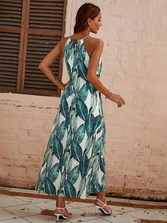 CD | Rochie midi fără mâneci cu tăietură