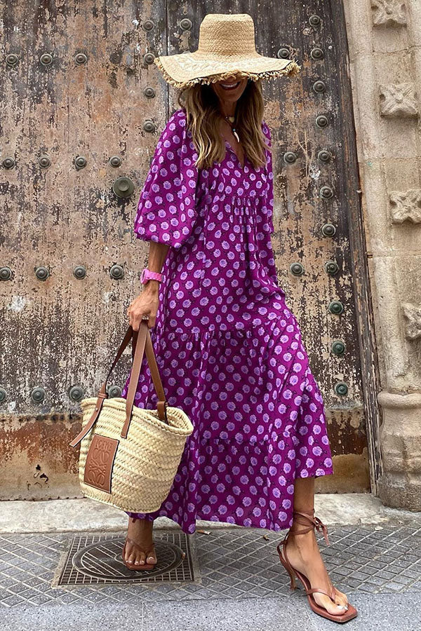 CD | Rochie midi cu mâneci bufante