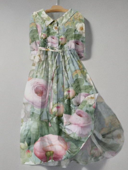 CD | Rochie din dantelă cu imprimeu floral
