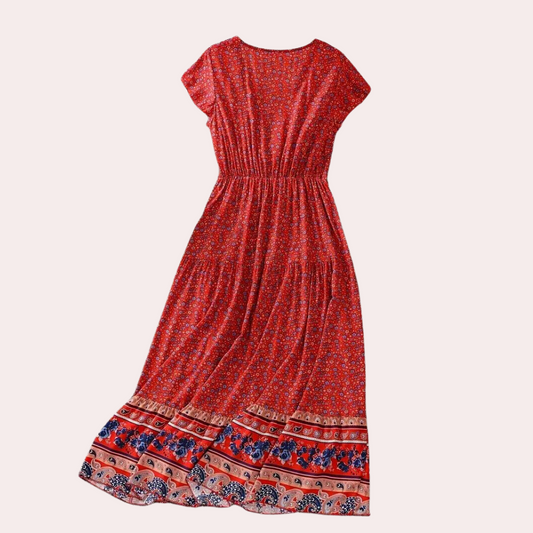 CD | Rochie boho floral de vară pentru femei
