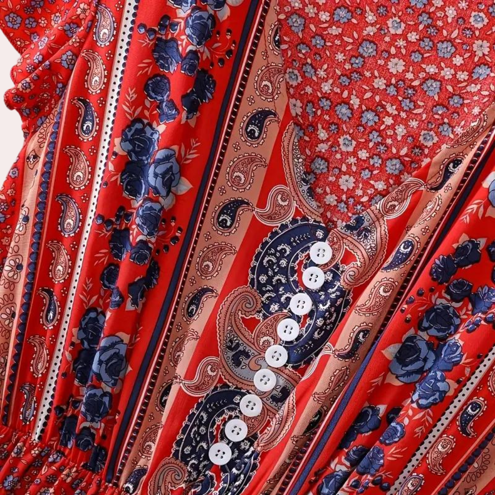 CD | Rochie boho floral de vară pentru femei